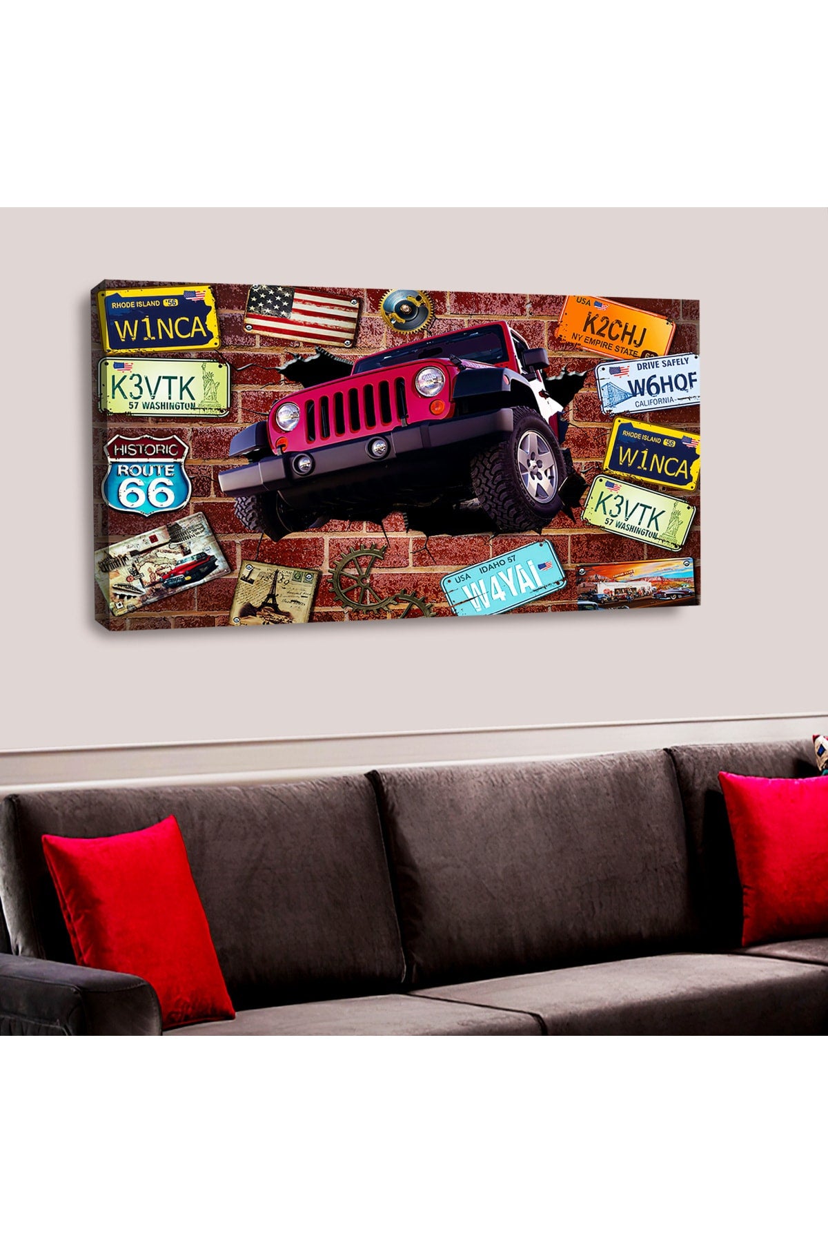 İntroya Kanvas Jeep Tablosu