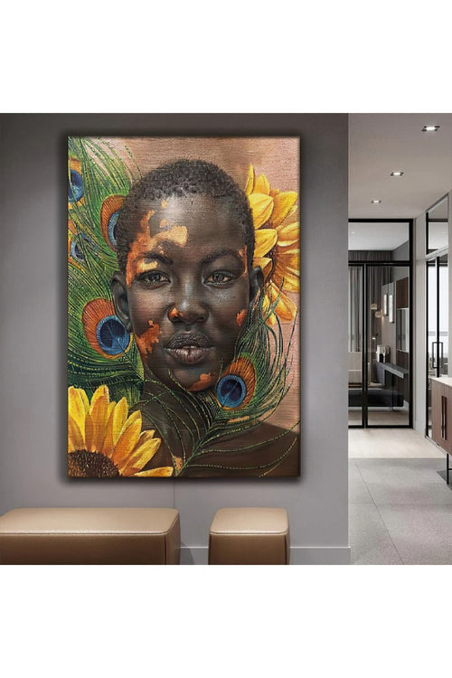 Afrikalı Çocuk Kanvas Tablo