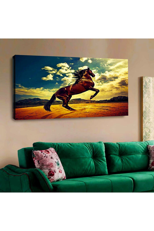 İntroya Kanvas Şaha Kalkmış At Tablosu